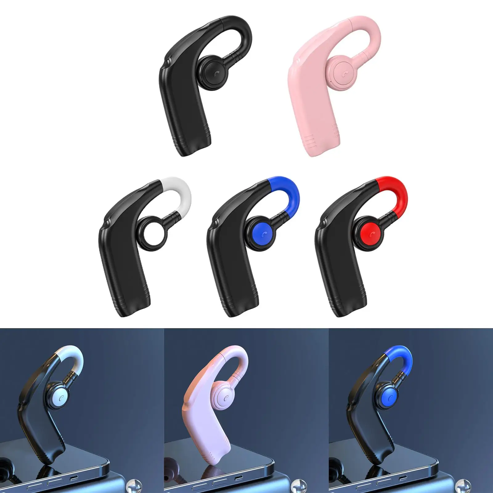 Headset Business Earphones V5.2 Sound Surround Stereo Earplugs Headphones for Running Sports Cycling Laptop Audio