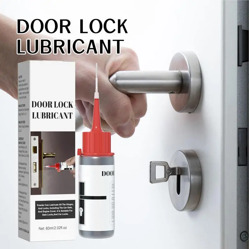 60ml Door Lock Lubricant Powder Non Toxic Graphite Powder Lubricant For Car Garage Home Door Lock Cylinder Hinge Locksmith Tool