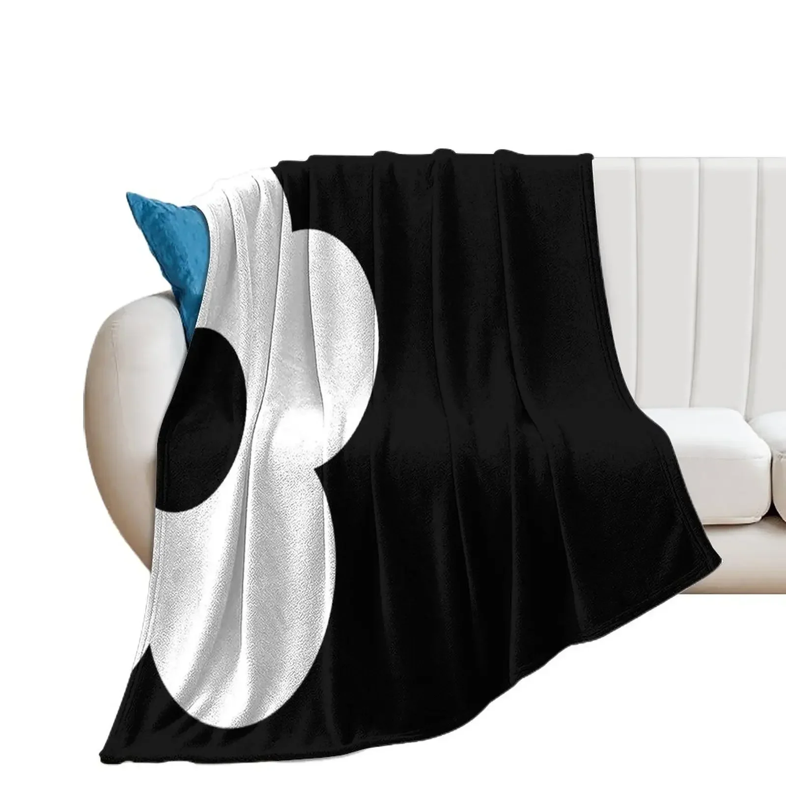 

Bold Retro Contrast Flower Graphic Throw Blanket Decoratives Bed Blankets