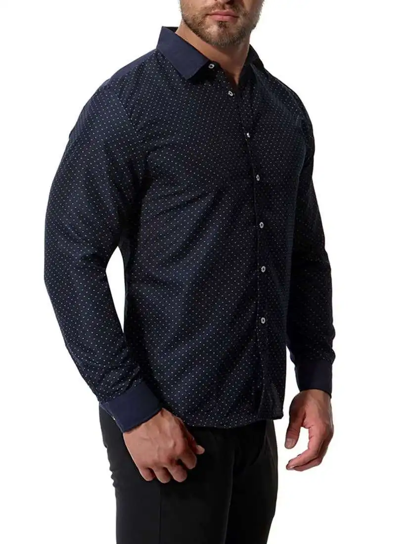 

Осенняя новинка: мужская рубашка с длинным рукавом, европейский размер, модная, из искусственной кожи, свободного кроя, А-силуэт, утолщенные рукава, стиль CleanFit