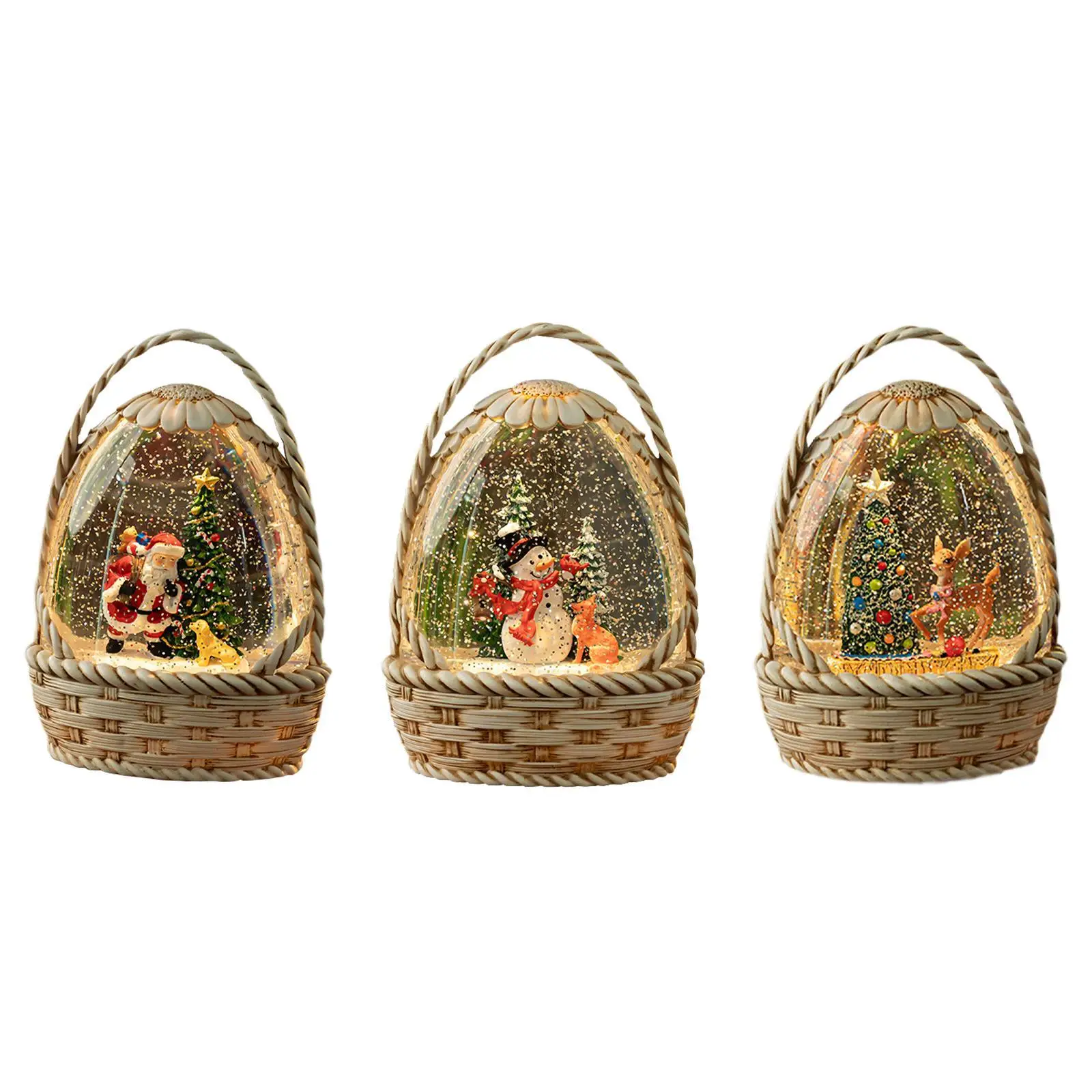 Christmas Snow Globe Gift Home Decor Crafts Ornament for Bedroom Cafes Shops