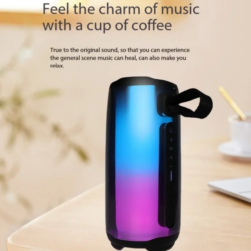 Waterproof Subwoofer With MIC Outdoor Family K Song Portable Bluetooth Speaker Sound Column Atmosphere Lamp Sound Box Boombox