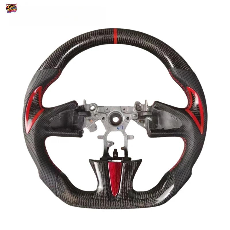 For Infiniti Q50 Q60 Q70 Qx50 Flat Bottomed Sport Carbon Fiber Steering Wheel Modification and Upgrade Without Airbag