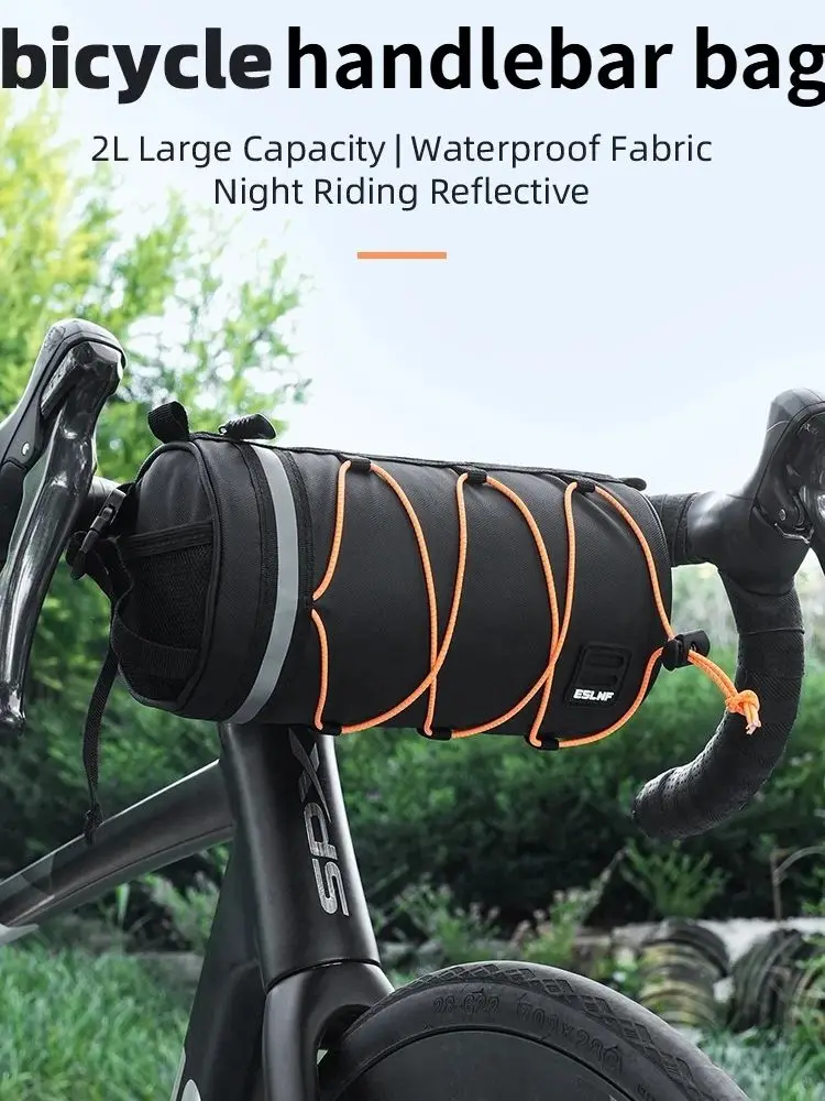 AliExpress ESLNF Bicycle Front Tube Bag Rainproof Large Capacity Handlebar Bag Portable Shoulder Bag Multifunctional Reflection Bike Bag