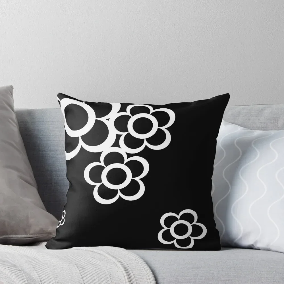 Scattered Daisies - White Throw Pillow Sofa Cushions Cusions Cover Sofa Covers Pillow Case pillow