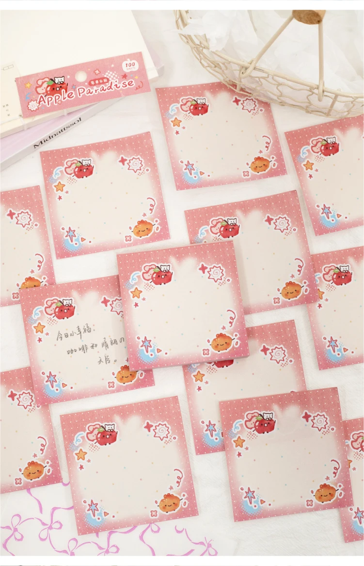 Journal GO 100 Blatt Kawaii-Themen-Notizblöcke, 100 Blatt Niedliche Illustrations-Notizpapiere zum Schreiben, Journaling, für Planer & Bastelarbeiten – Detail 11