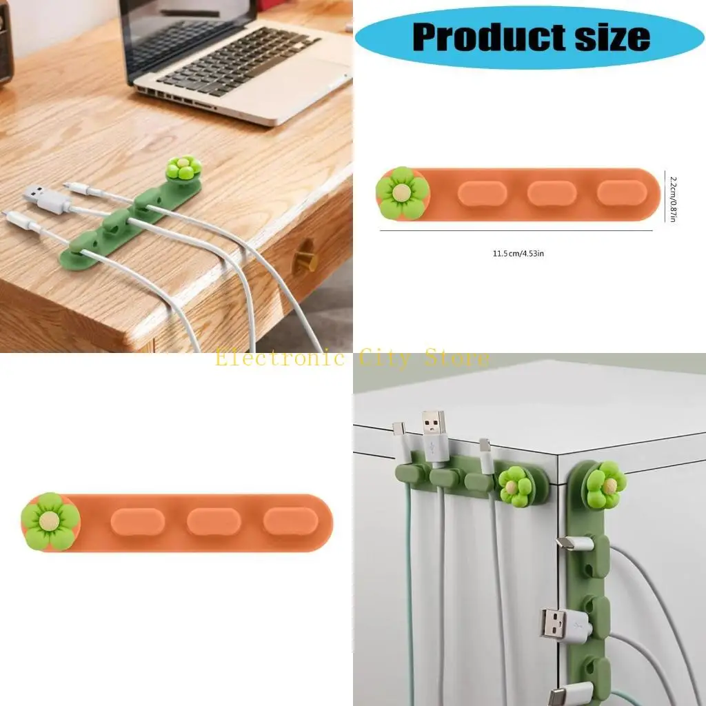 Cable Data Cable Clips Keep Desk Tidy in Office or Home Cable Management Tool Adhesive Winding Device HU8D