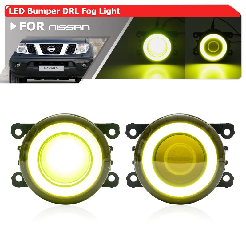 For Nissan Navara D40 Pathfinder R51 Patrol Y61 NV300 Note E11 Titan NV3500 Bumper JDM Led DRL Running/Fog Lights Replacement