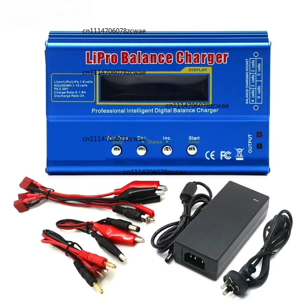 80W Digital Balance Charger Discharger LCD LiPo Li-ion LiFe NiMh NiCd Pb Battery 12V 5A AC Power Adapter