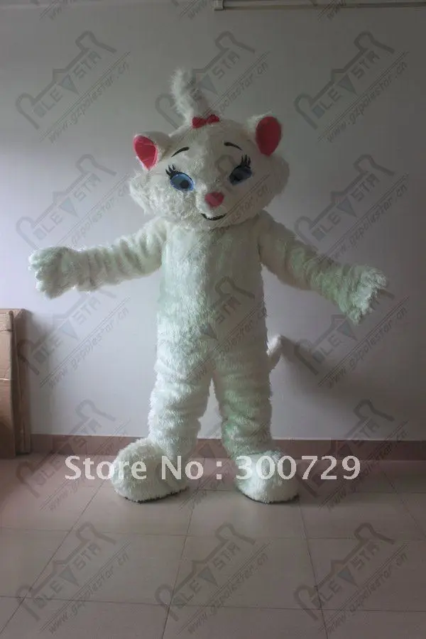 Costume de mascotte de chat blanc pour adulte, robe d'halloween et de noël, accessoires complets, nouvelle collection