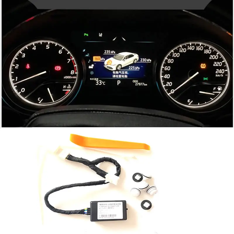 

Car TPMS Tire Pressure Monitoring Display System Auto Tire Pressure Monitor Security Alarm For Toyota Corolla Altis 2019 2020