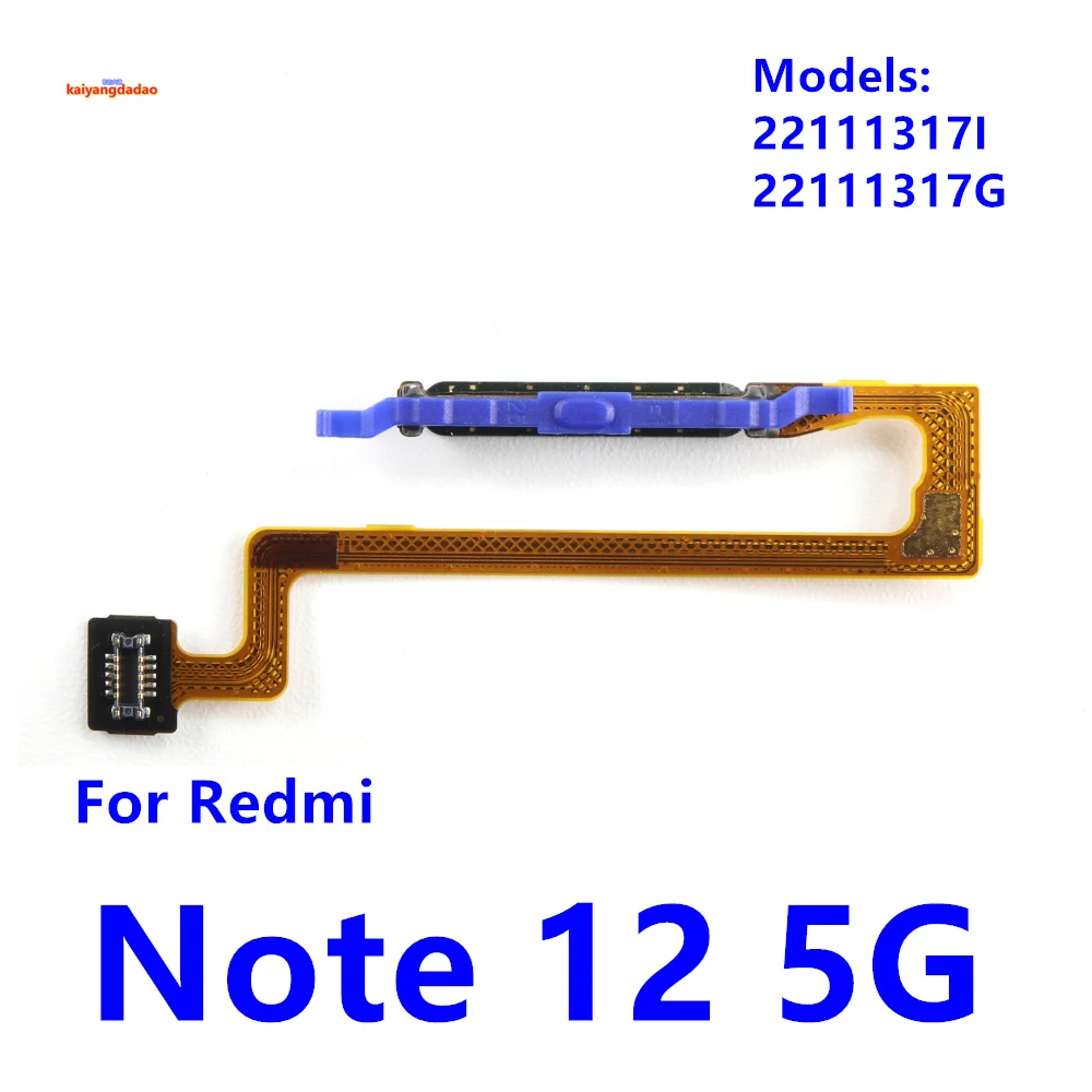 For Xiaomi Redmi Note 12 Pro Pro+ Plus 4G 5G Home Button Fingerprint Sensor Flex With Power Key Button Flex Cable