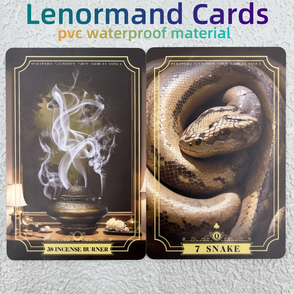 Cartão jk manor lenormand original, material de pvc, à prova d'água, resistente ao desgaste, baralho renomado, fortuna, diga a previsão do futuro jogo de tabuleiro