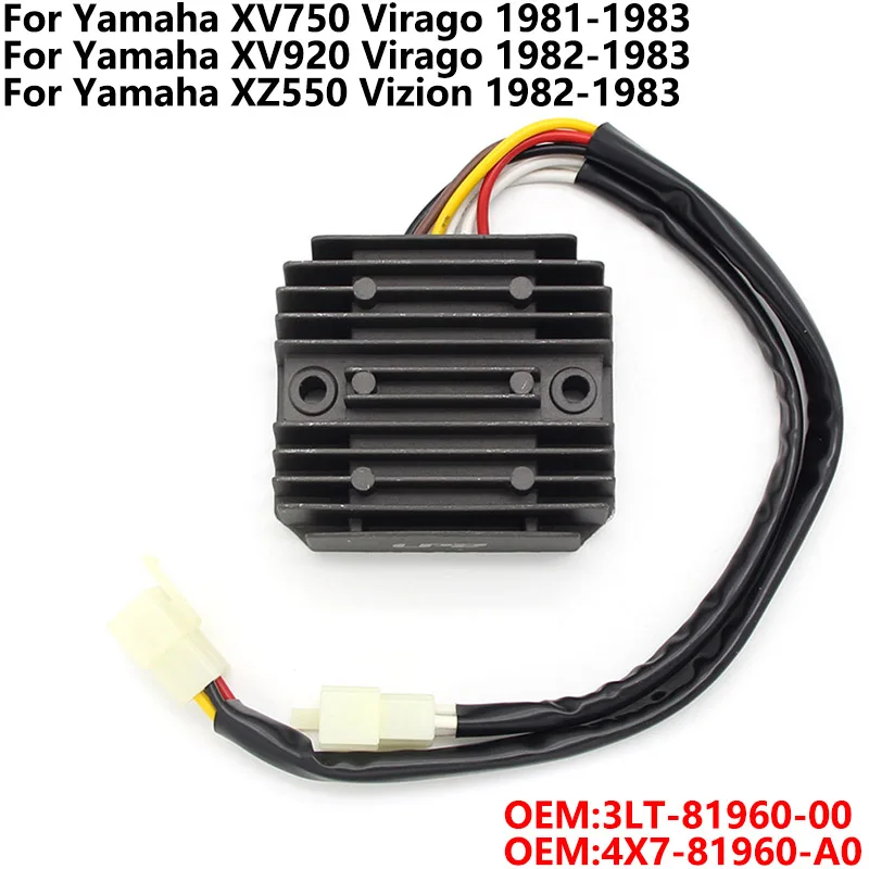 

Voltage Regulator Rectifier For Yamaha XV750 1981-1983 XV920 Virago XZ550 Vizion 1982-1983 3LT-81960-00 4X7-81960-A0 Accessories