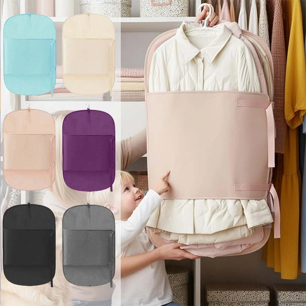 

Регулируемые сумки для хранения костюма и одежды с металлическим крючком, компактный компрессионный органайзер для гардероба, сумки для одежды для дома 옷정리