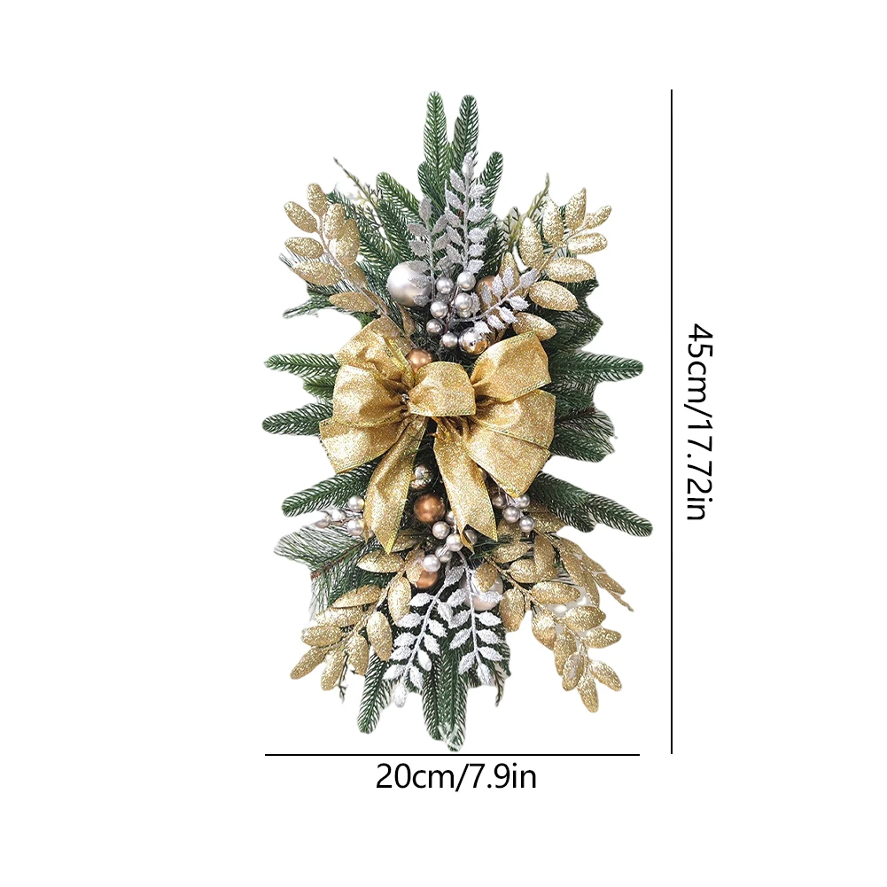 Christmas Wreath Pendants Festive Door Window Wreath Decoration Stairway Stairs Trim Garland Xmas Navidad Wreath Hanging Pendant