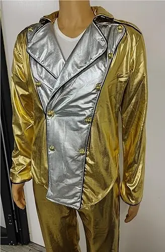 Gold Jacket Paired With Long Pants For World Tour Gold Medal Costumes