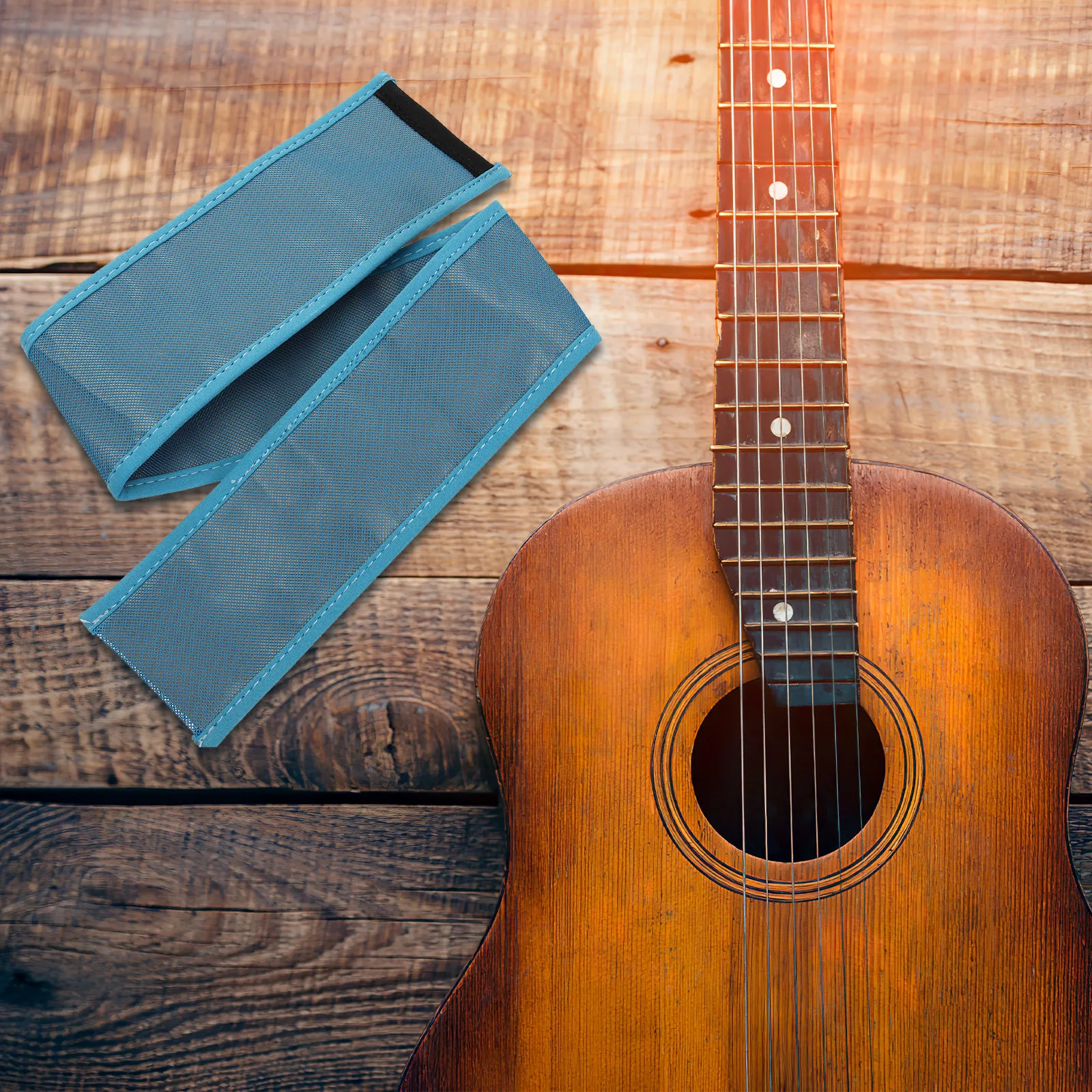 

Guitar Fretboard Cover Sky Blue Anti Rust Bag Strings Instrument Protector Dirt Resistant Durable Smooth Material Maintenance
