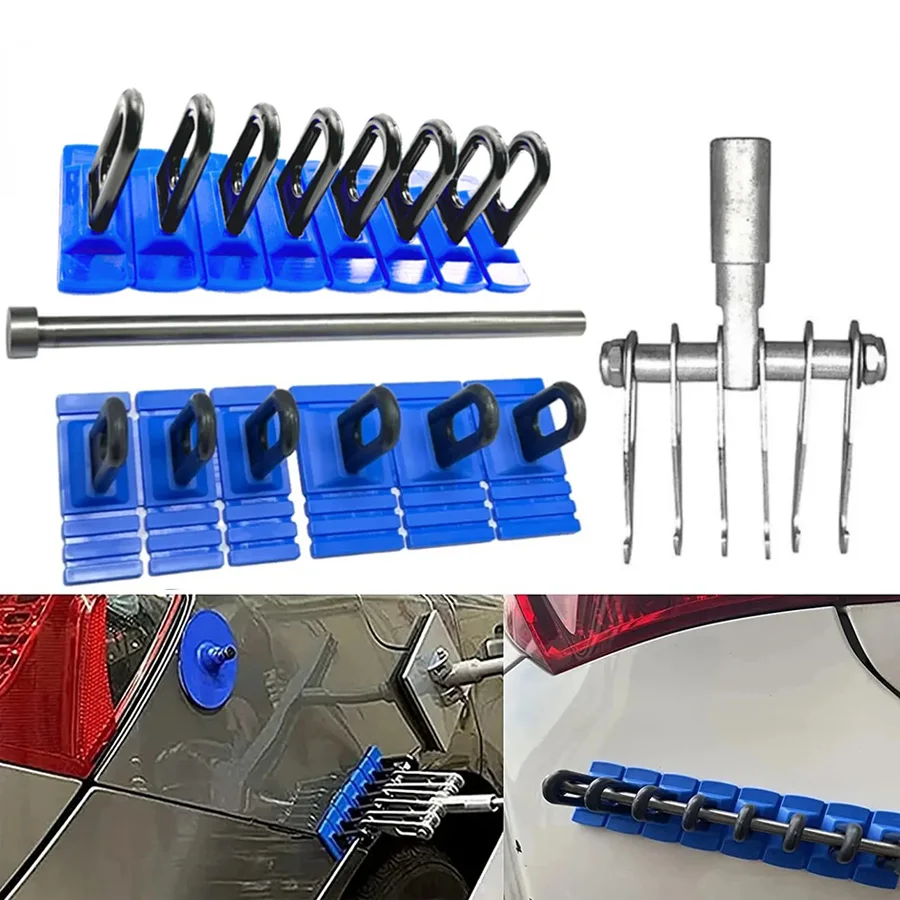 New Car Dent Repair Tool Auto Dent Puller Kit Heavy Duty Cars Body Dent Remover Glue Pulling Tabs Blue Pull Tools