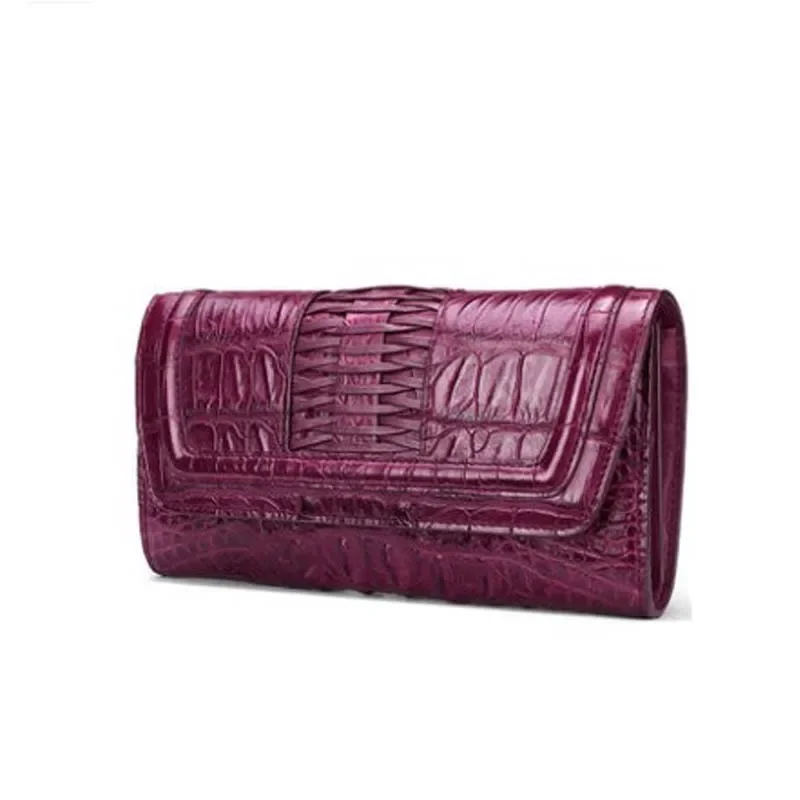 gete new crocodile leather women clutch bags  Female fashion  bag  Evening bag  crocodile  women wallet