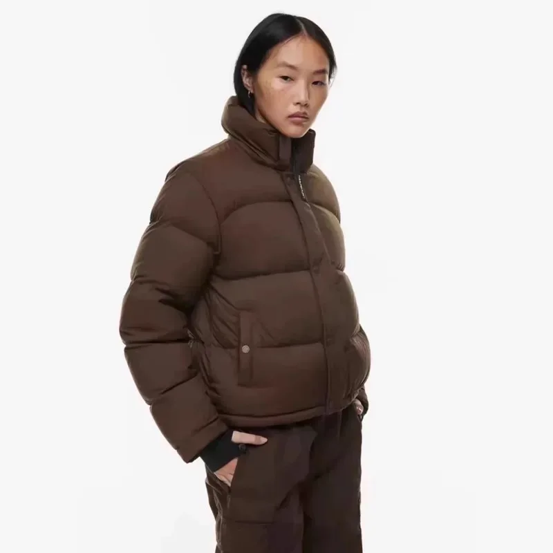 Aritzia Tna Chaqueta de plumón Rudy Mismo estilo Goose Down Mist Abrigo corto grueso con capucha