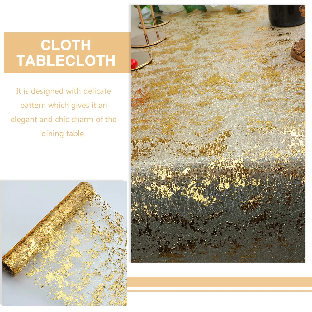 

Golden Runner Polyester Wear-Resistant Table Cover For Dining Coffee Table Decor Home Party Supplies Festival Decoration