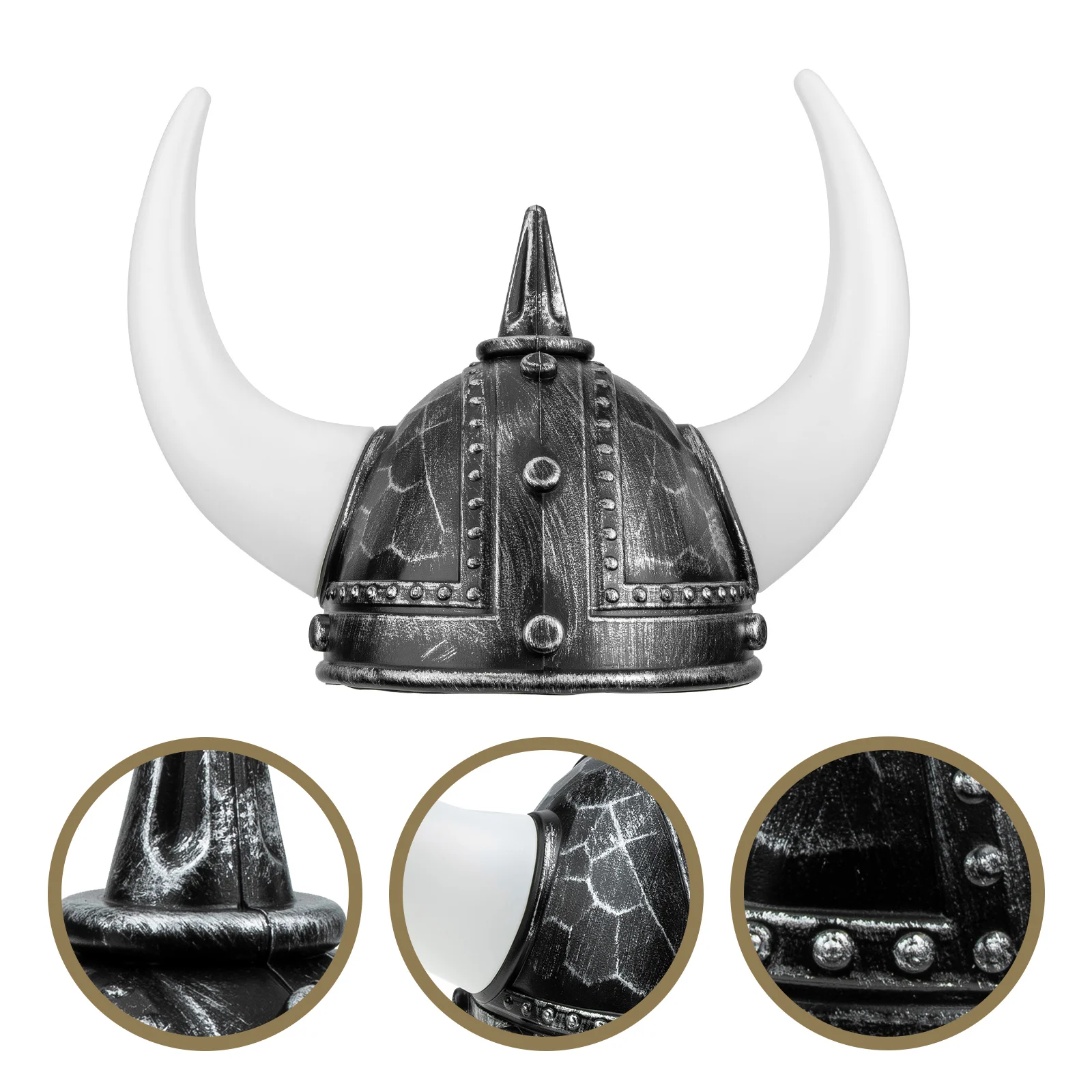 Cappello di corno vichingo accessori pirata cappelli di Costume guerriero vichingo casco barbarico roma