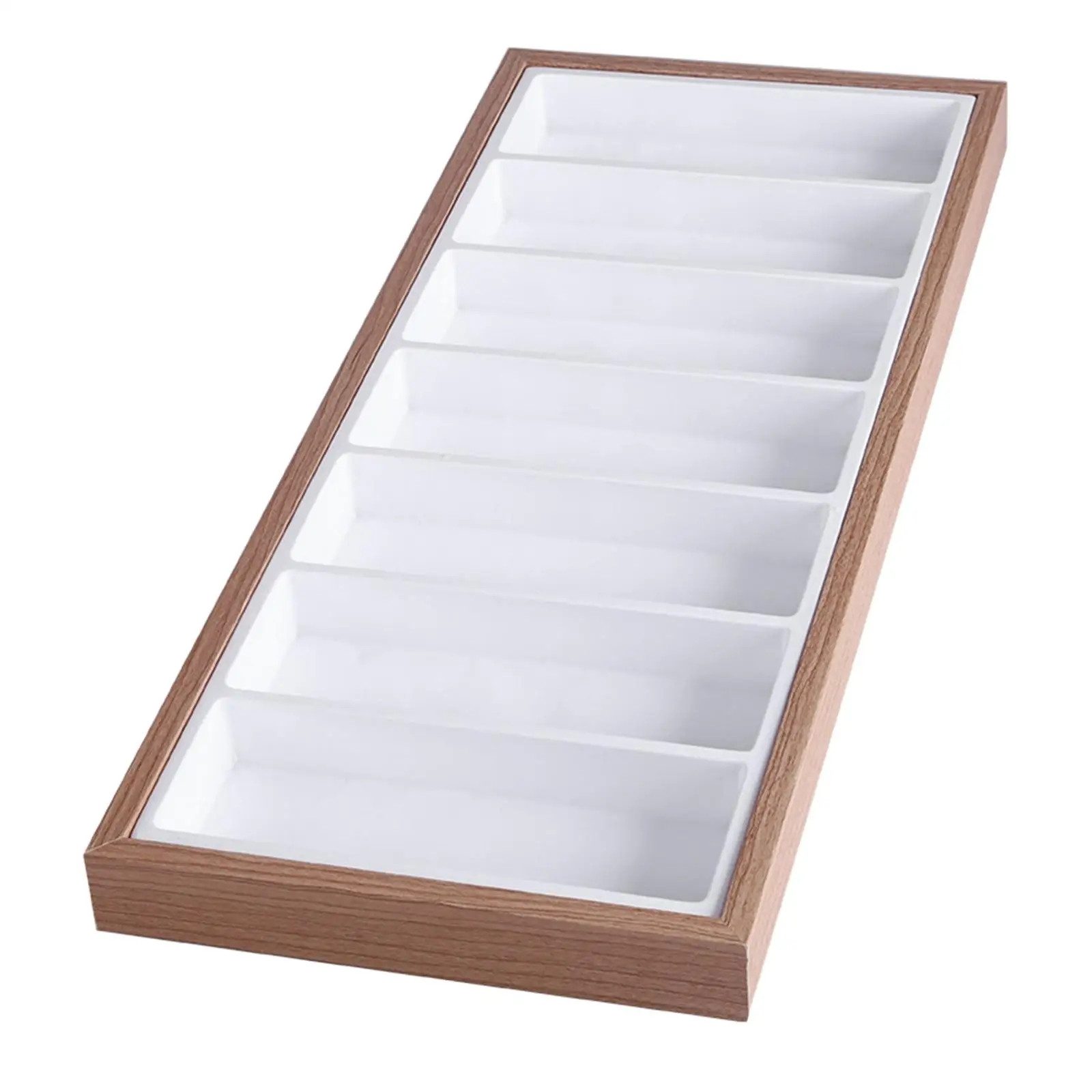 Velvet Sunglasses Organizer Tray 7 Grid Glasses Display Case Jewelry Holder Storage Box for Shop Window