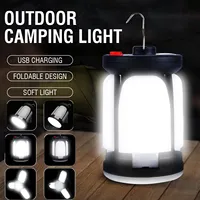 KDULIT LED Solar Charging Outdoor Camping Light Multifunctional Strong Light Emergency Lighting Hanging Folding Tent Light