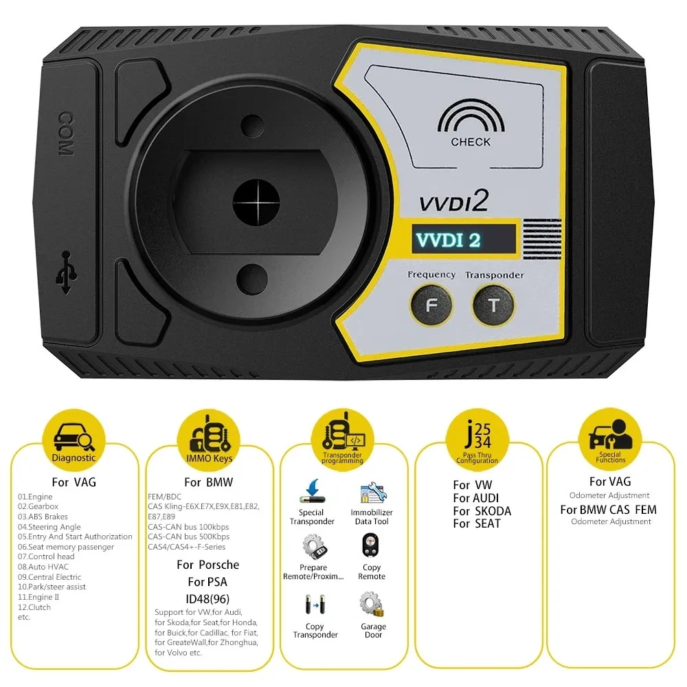 Xhorse VVDI2 Full Version Programmer 13 Softwares Plus VVDI Prog Programmer  Activate Commander Auto Diagnostic Tool