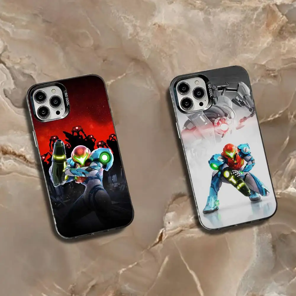 

Game M-Metroid Phone Case For iPhone 16,15,14,13,12,11,Mini,Pro,SE,MAX White Matte Shockproof Cover