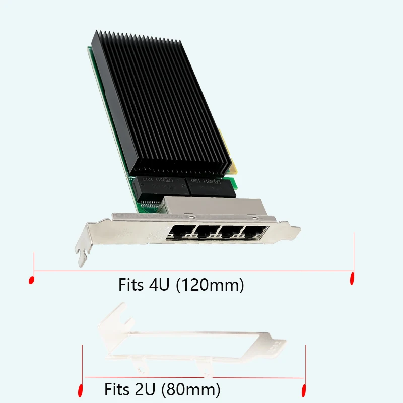 I226-T4 Quad Port 2.5G PCIe Network Card  4x 2500Mbps Ethernet Adapter for NAS/Synology/Server/Desktop Camera Image Capture