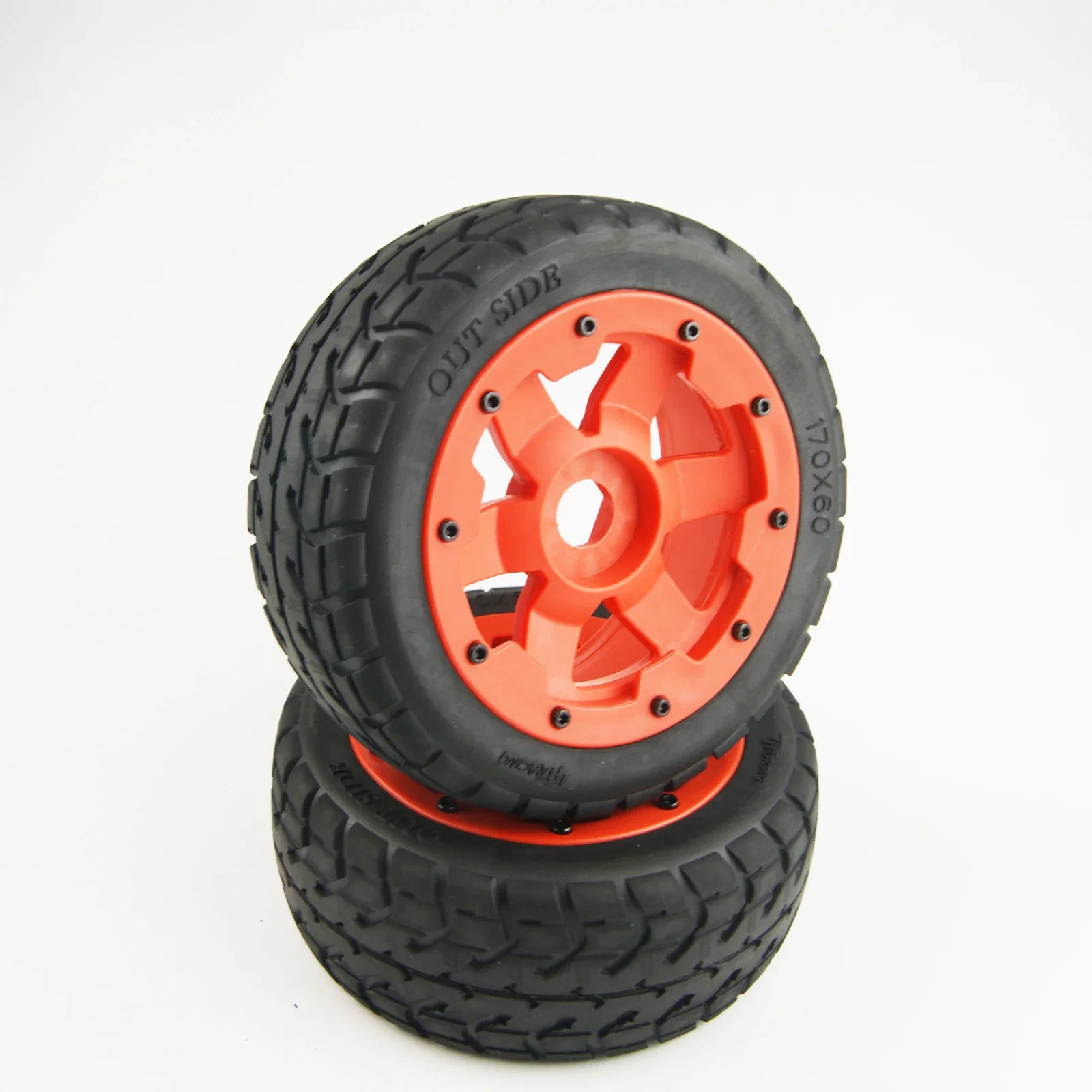 Front Rear On Road Tires Wheels  24mm Hex For HPI Baja 5B Rovan Rofun KM 1/5 Buggy