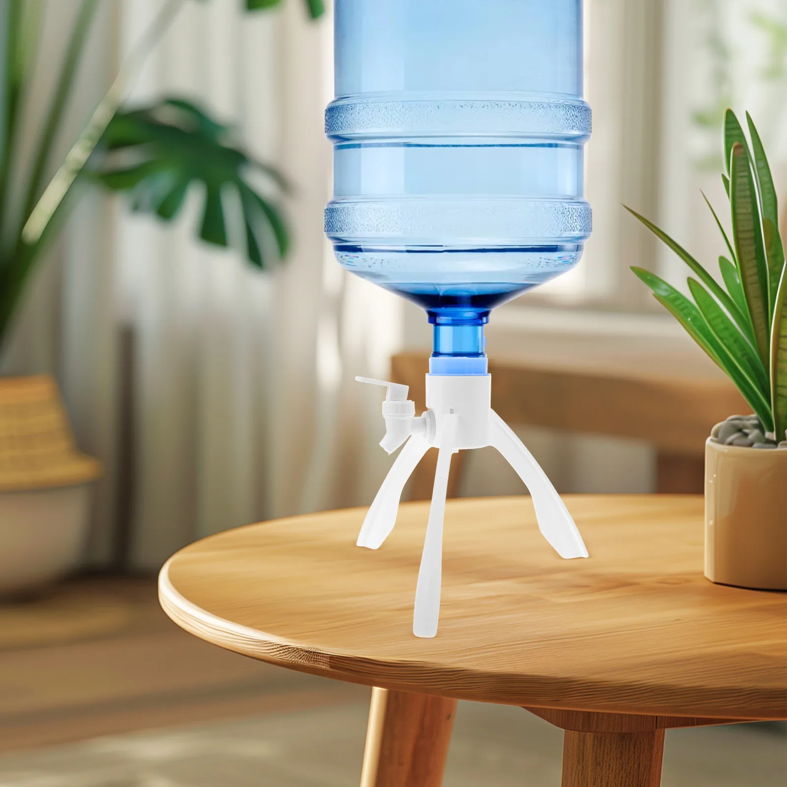 

Triangular Water Jug Stand Multifunctional Drink Dispenser Support for Mineral Water Gallons Easy Setup Sturdy Beverage Pitcher