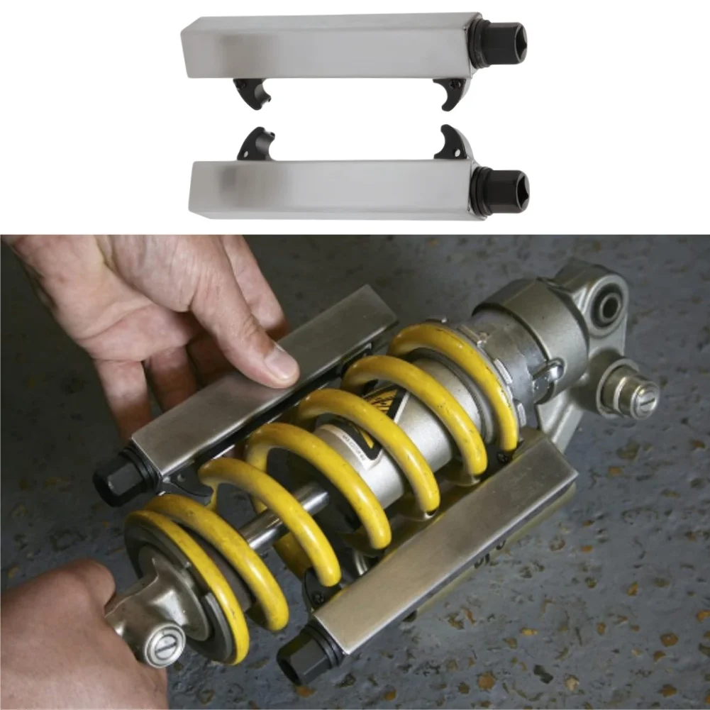 Manual Motorcycle Spring Compressor Tool for Suspension Maintenance with Carbon Steel Construction and Balanced Grip