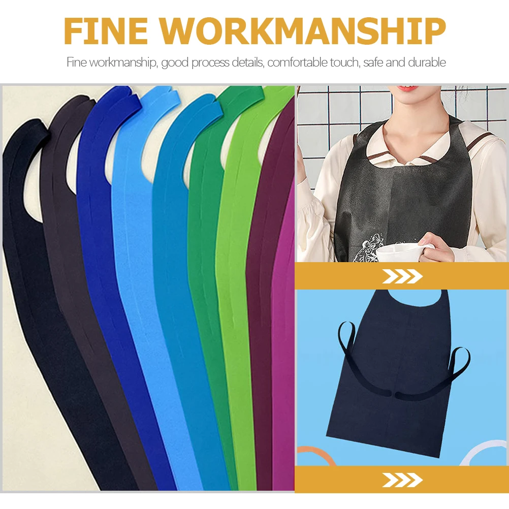 

12pcs Disposable Aprons Non woven Fabric Hot Pot BBQ Paint Adults Kids Protective Party Art Painting Clean