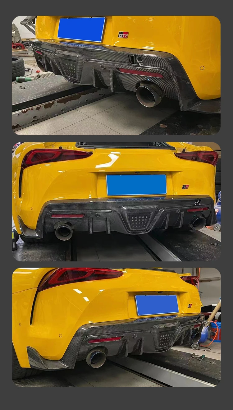 ألياف الكربون المصد الخلفي الشفاه الناشر لتويوتا GR Supra A90 A91 MK5