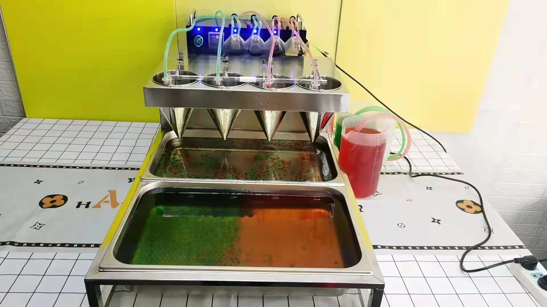 

4-Head Boba Maker Machine - Automatic Popping Pearl/Jelly Ball Maker (240pcs/min)