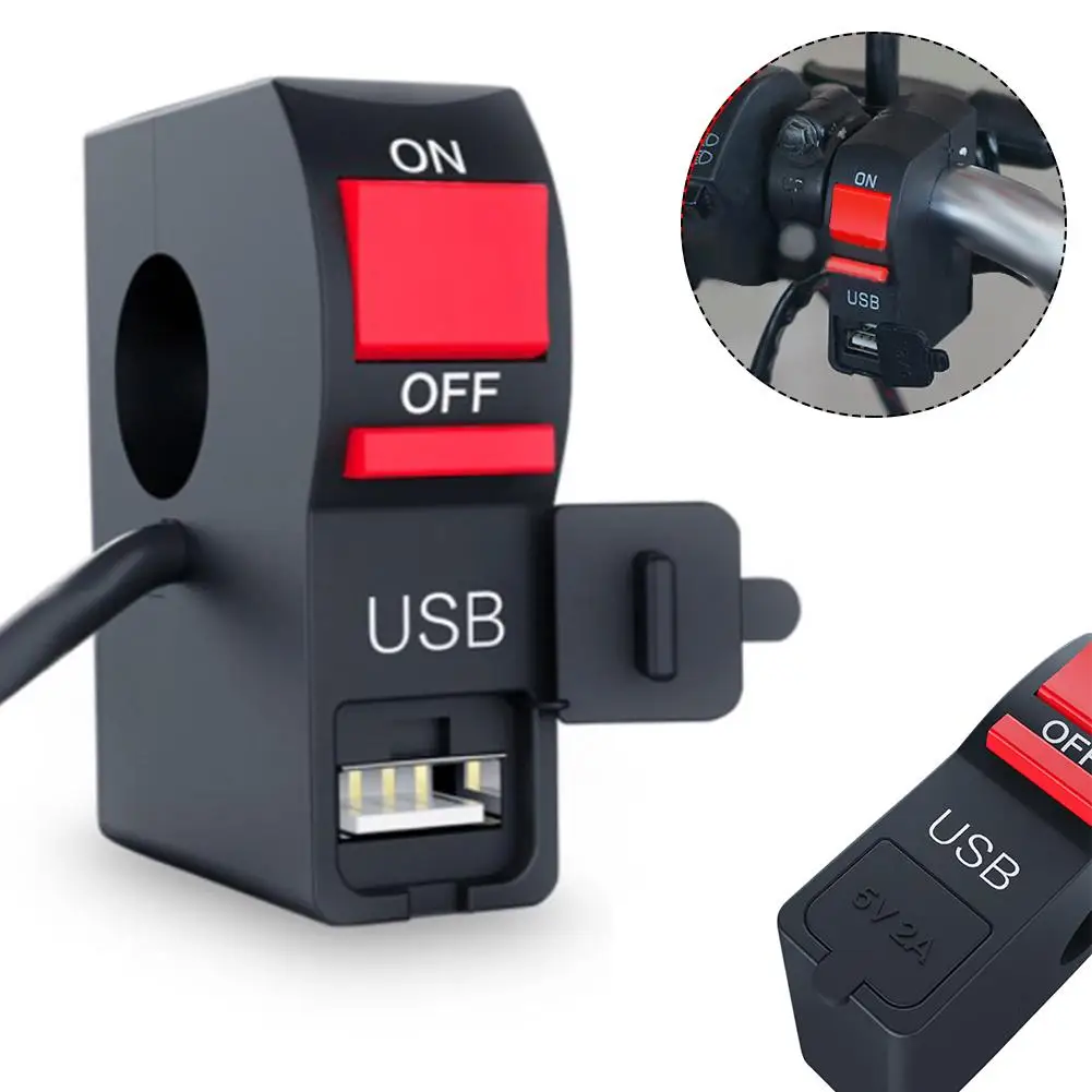 With Indicator Light Quality Assurance Usb Charging Factory Direct Sales Fixed Switch Headlight Switch Modified Faucet Handle