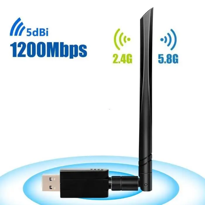 

1200M Dual Band WiFi Network Card USB3.0 Wireless WiFi Adapter for Win Dual Band WiFi Network Card