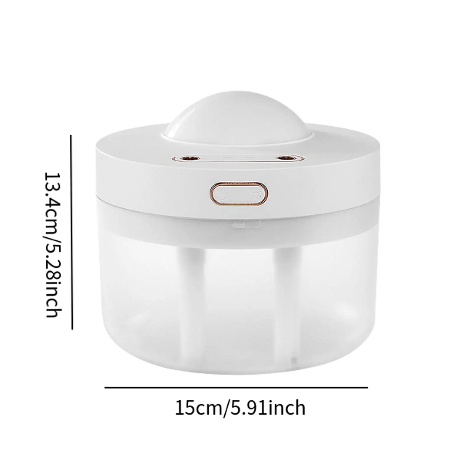 Humidificateur d'air décoratif avec veilleuse LED, ornement de projection unique, 1L d'eau précieuse pour le bureau, les dortoirs, le bureau, le petit espace, la chambre à coucher