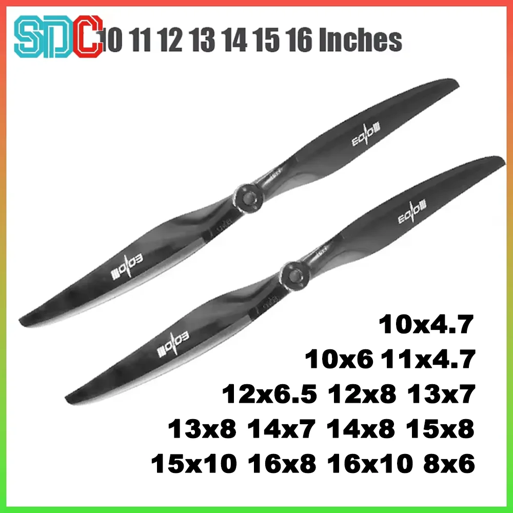 1pcs Langyu Eolo High Performance Carbon Fiber Propellers 10 11 12 13 14 15 16 Inches For Fixed Wing Remote Control Aircraft