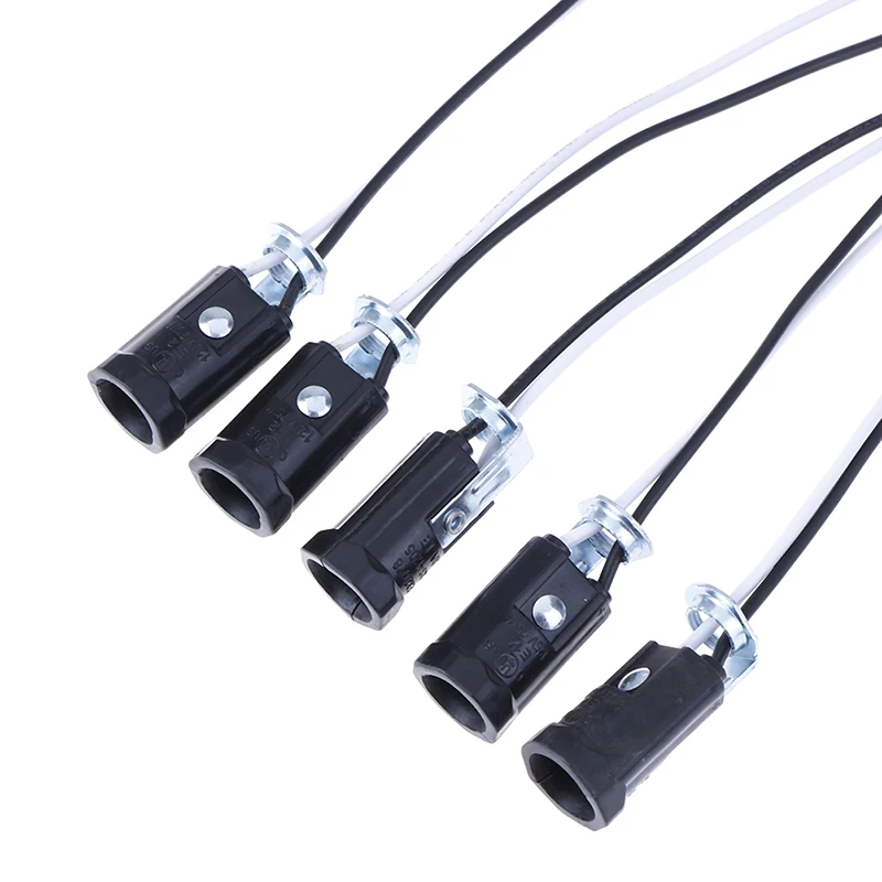 5Pcs Candle Base E12 Lamp US Holder Light Sockets Keyless With 15CM Wire Lead