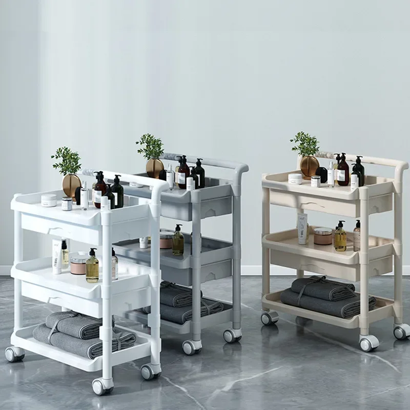 

Italian Style Multifunctional Trolley Modern Designer Beauty Salon Trolley Barber Shop Storable Furniture Skjuta En Vagn HBSC