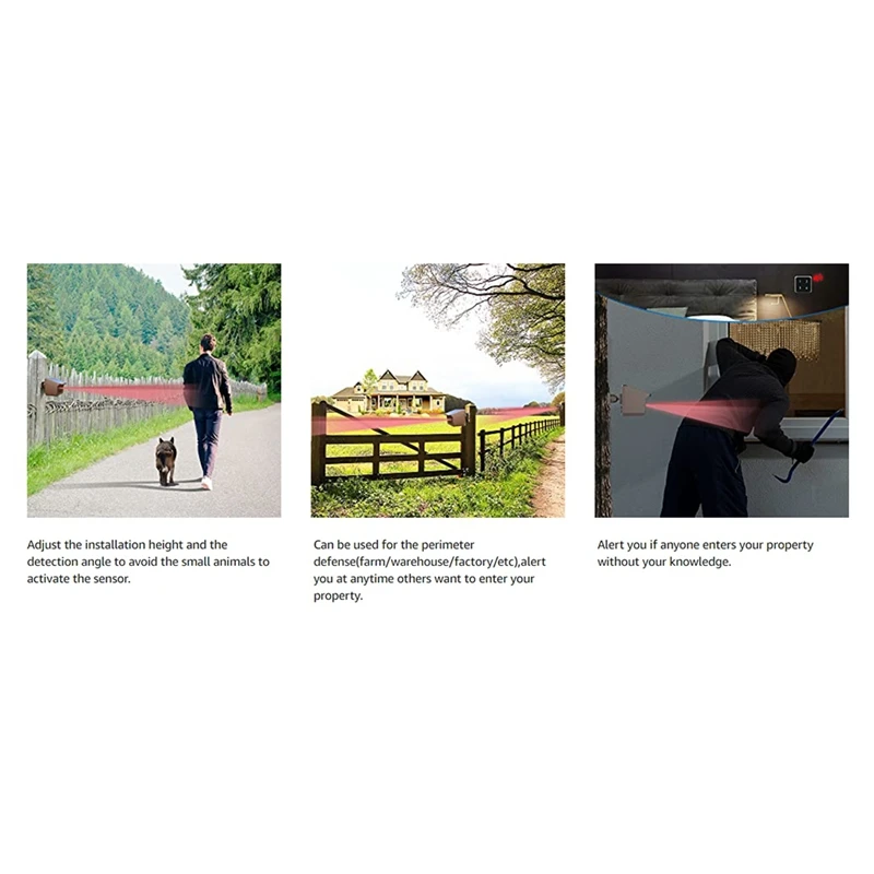 Solar Wireless Driveway Alarme, Sensor de Movimento Outdoor Weather-Resistant, DIY Sistema de Alerta, EU Plug, 800 Metros, Novo