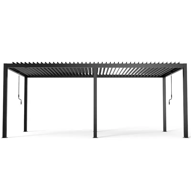 

10x19FT Aluminum Pergola Adjustable Louvered Roof Steel Frame Gazebo Patio Backyard Outdoor Shelter Garden Sun Shade 2026