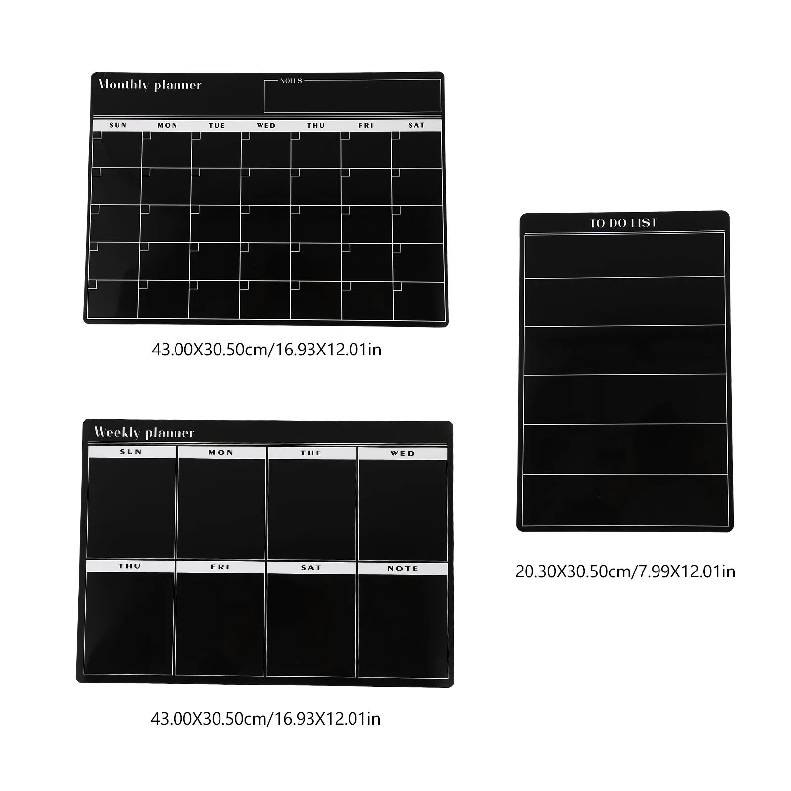 1Set Magnetic Plan Boards Small Fridge Erase Notes Reusable Multi-Function Planner Boards for Household Office School Home Use