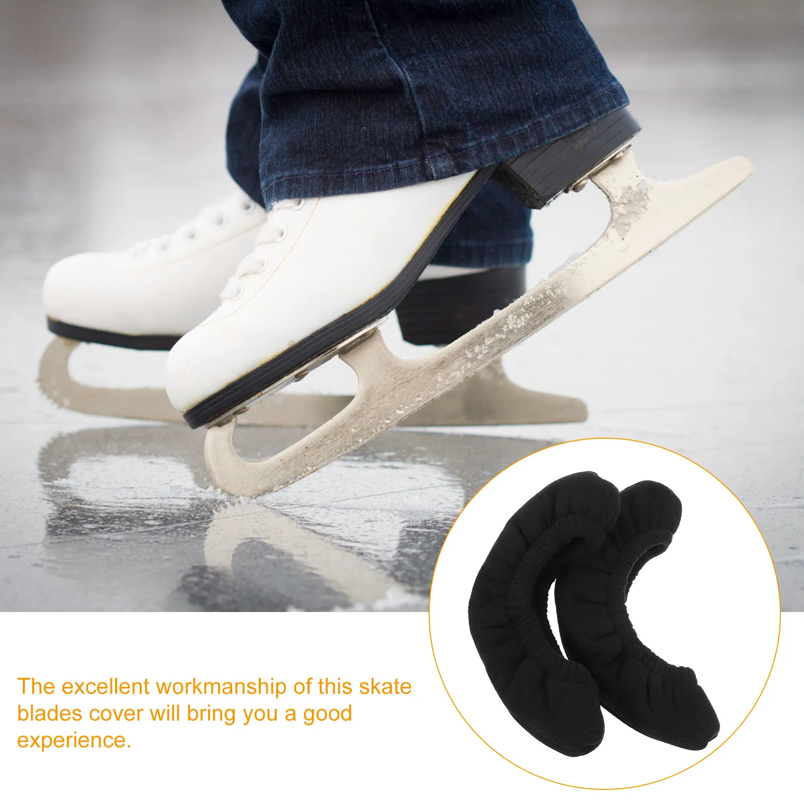 

1 пара защитных чехлов для лезвий коньков, влагопоглощающие, прочные, для хоккейных и фигурных коньков, легкие, портативные