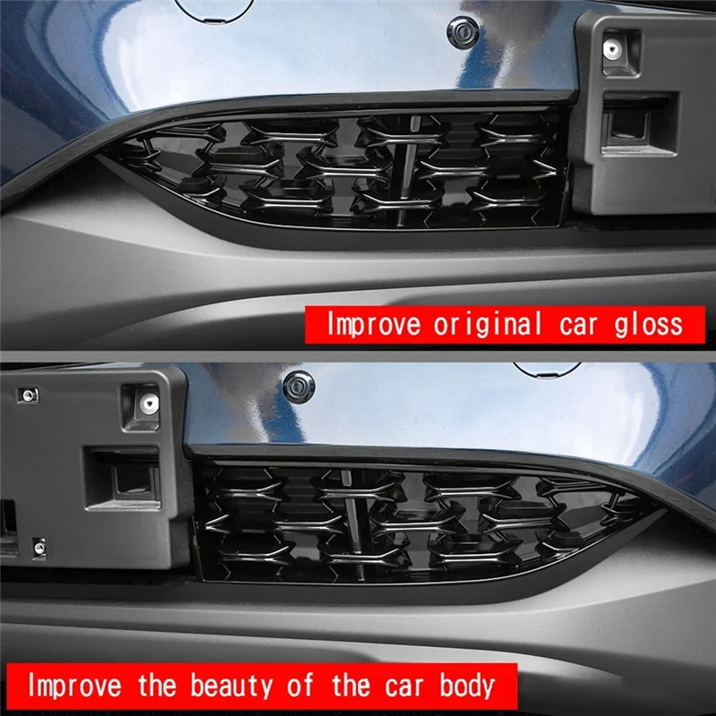Car Front Lower Bumper Grill Grille Moulding Cover for Mazda CX5 CX-5 2022+ Front Bottom Middle Net Decoration B