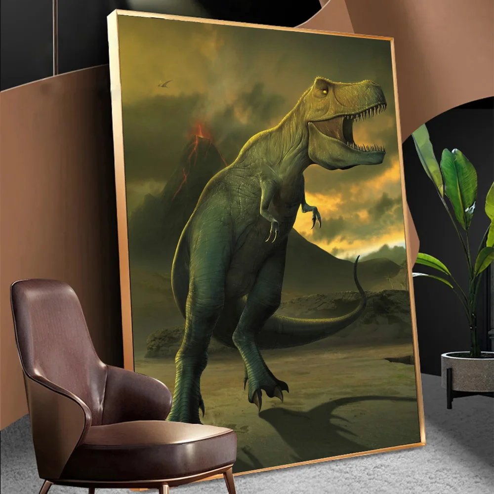 Dinosaur Art Paint Whitepaper Poster HD Quality Poster Wall Art Painting Study Room Wall Decor